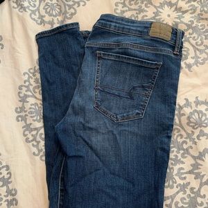 American Eagle high waisted skinny jeans.